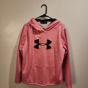 Under Armour XL pink storm cold gear water resistant loose fitting hoodie